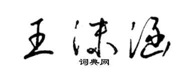 梁锦英王沫涵草书个性签名怎么写