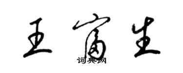 梁锦英王富生草书个性签名怎么写