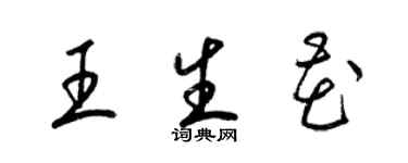 梁锦英王生花草书个性签名怎么写