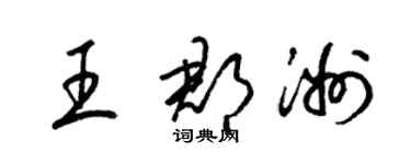 梁锦英王郡洲草书个性签名怎么写