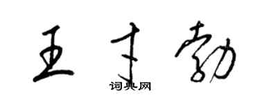 梁锦英王才勃草书个性签名怎么写