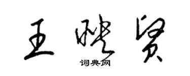 梁锦英王映贤草书个性签名怎么写
