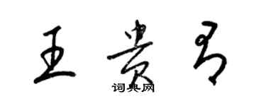 梁锦英王贵有草书个性签名怎么写