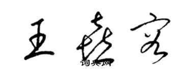梁锦英王喜容草书个性签名怎么写