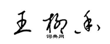 梁锦英王柳香草书个性签名怎么写
