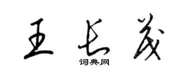 梁锦英王长茂草书个性签名怎么写