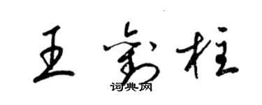 梁锦英王刘柱草书个性签名怎么写
