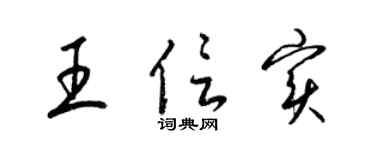 梁锦英王信实草书个性签名怎么写