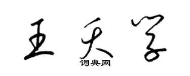 梁锦英王夭学草书个性签名怎么写