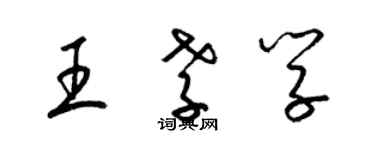 梁锦英王孝学草书个性签名怎么写