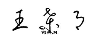 梁锦英王桑月草书个性签名怎么写