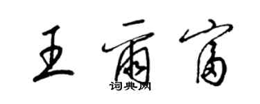 梁锦英王尔富草书个性签名怎么写