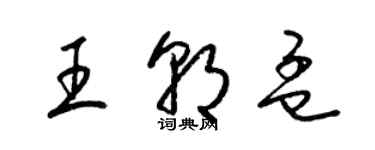 梁锦英王朝孟草书个性签名怎么写