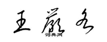梁锦英王严各草书个性签名怎么写