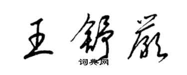 梁锦英王舒严草书个性签名怎么写