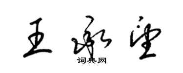 梁锦英王承望草书个性签名怎么写