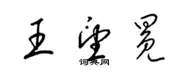 梁锦英王望冕草书个性签名怎么写