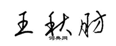 梁锦英王秋肪草书个性签名怎么写