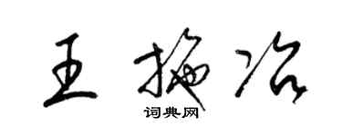 梁锦英王施冶草书个性签名怎么写