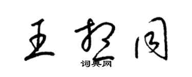 梁锦英王想同草书个性签名怎么写