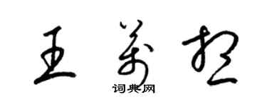 梁锦英王万想草书个性签名怎么写