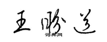 梁锦英王盼道草书个性签名怎么写