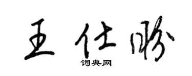 梁锦英王仕盼草书个性签名怎么写