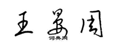 梁锦英王晏周草书个性签名怎么写