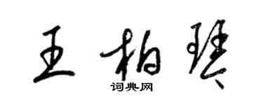 梁锦英王柏琴草书个性签名怎么写
