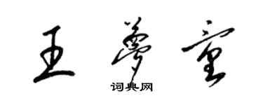 梁锦英王梦童草书个性签名怎么写
