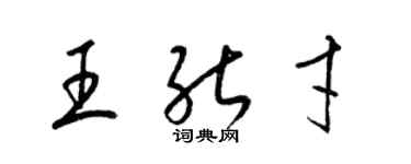梁锦英王能才草书个性签名怎么写