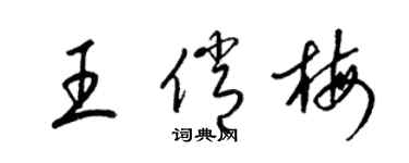 梁锦英王俏梅草书个性签名怎么写
