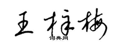 梁锦英王梓梅草书个性签名怎么写