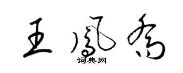 梁锦英王凤乔草书个性签名怎么写