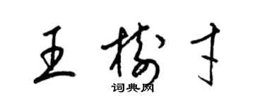 梁锦英王树才草书个性签名怎么写