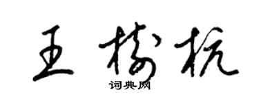 梁锦英王树杭草书个性签名怎么写