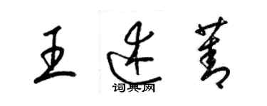 梁锦英王述菁草书个性签名怎么写
