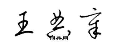 梁锦英王典章草书个性签名怎么写
