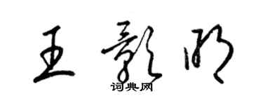 梁锦英王影明草书个性签名怎么写