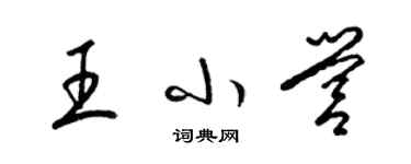 梁锦英王小营草书个性签名怎么写