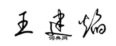 梁锦英王建焰草书个性签名怎么写