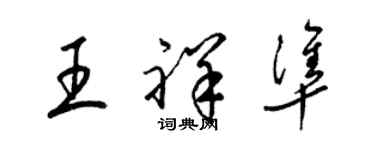 梁锦英王祥准草书个性签名怎么写