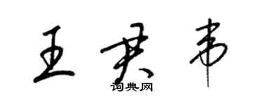 梁锦英王君韦草书个性签名怎么写