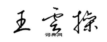 梁锦英王云操草书个性签名怎么写