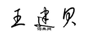 梁锦英王建贝草书个性签名怎么写