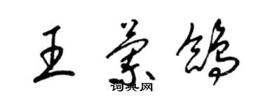 梁锦英王兰鸽草书个性签名怎么写