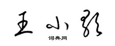梁锦英王小歌草书个性签名怎么写