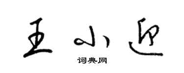 梁锦英王小迎草书个性签名怎么写