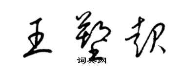 梁锦英王塑起草书个性签名怎么写