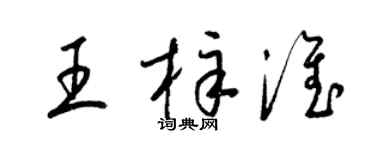 梁锦英王梓淮草书个性签名怎么写